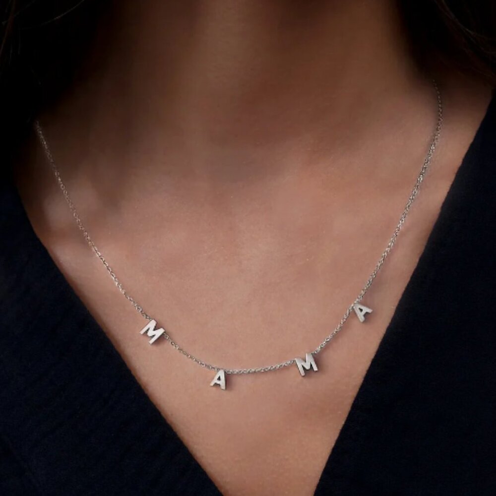MINT  & LILY silver MAMA necklace, NIB